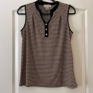 ✨SOLD✨Diana Belle Sleeveless Striped Blouse
